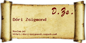 Dóri Zsigmond névjegykártya